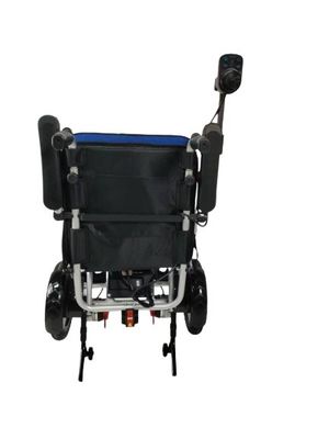 Klappbarer Aluminium-Rollstuhl für Behinderte SILBERKOLOR 300mm Hinterrad/200mm Vorderrad