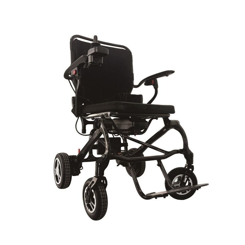 Direkt elektrischer klappbarer Rollstuhl mit CO2-FASER-Rollstuhl Sitzgröße W500*D420mm