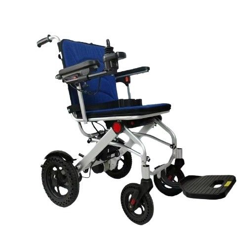 Klappbarer Rollstuhl aus Aluminium mit 6 km/h Geschwindigkeit und DC24V150W*2 Bürstenloser Motor